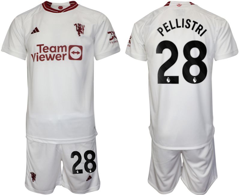 Men 2023-2024 Club Manchester United away white #28 Soccer Jersey